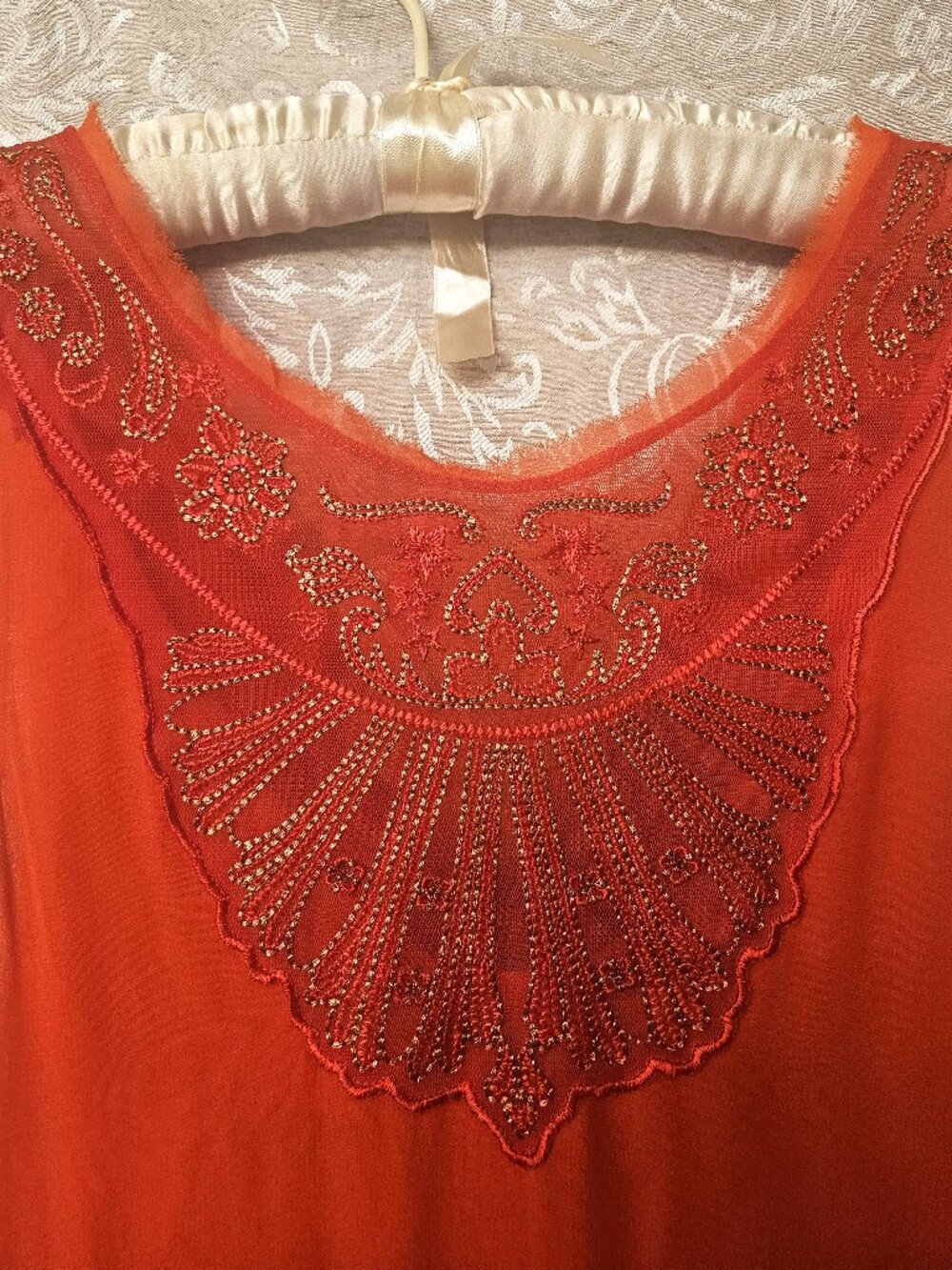 Free People Limited Edition 45 of 50 designer Ryanne ombre paprika chiffon gown - Picture 5 of 11